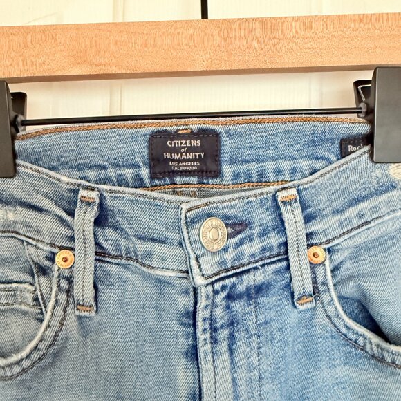 Citizens Of Humanity Rocket Crop High Rise Skinny with Embroidery Stripe Size 24 - Picture 3 of 14
